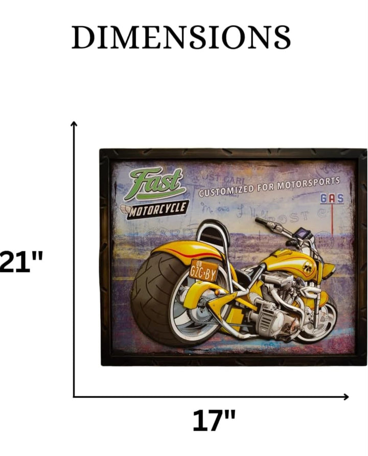 Fast Motorcycle Retro Wall Art
