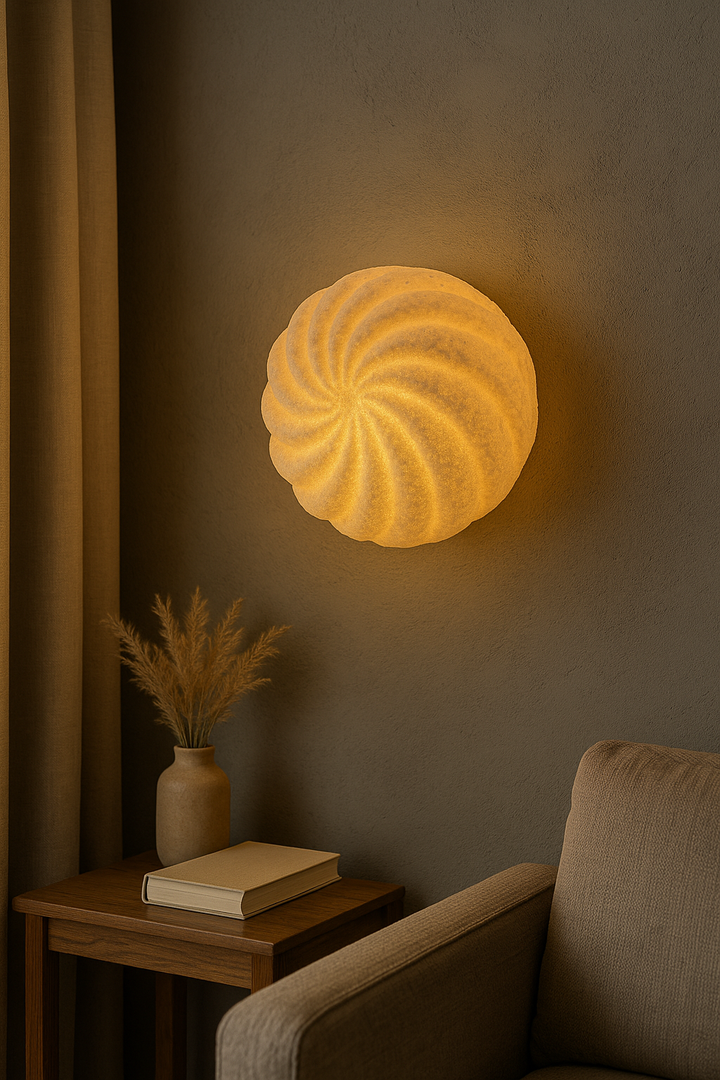 Textured Swirl Salt wall Light (by order)