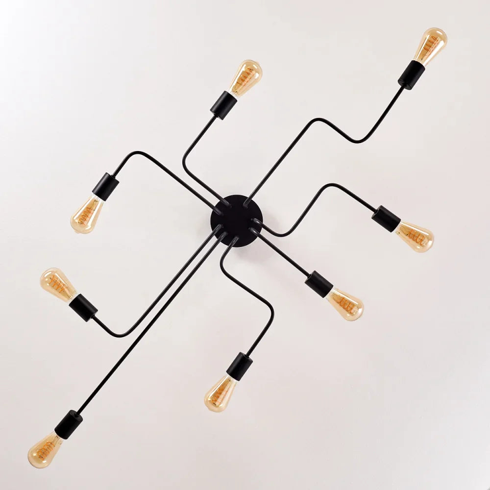 Contemporary Branch Black Ceiling Light