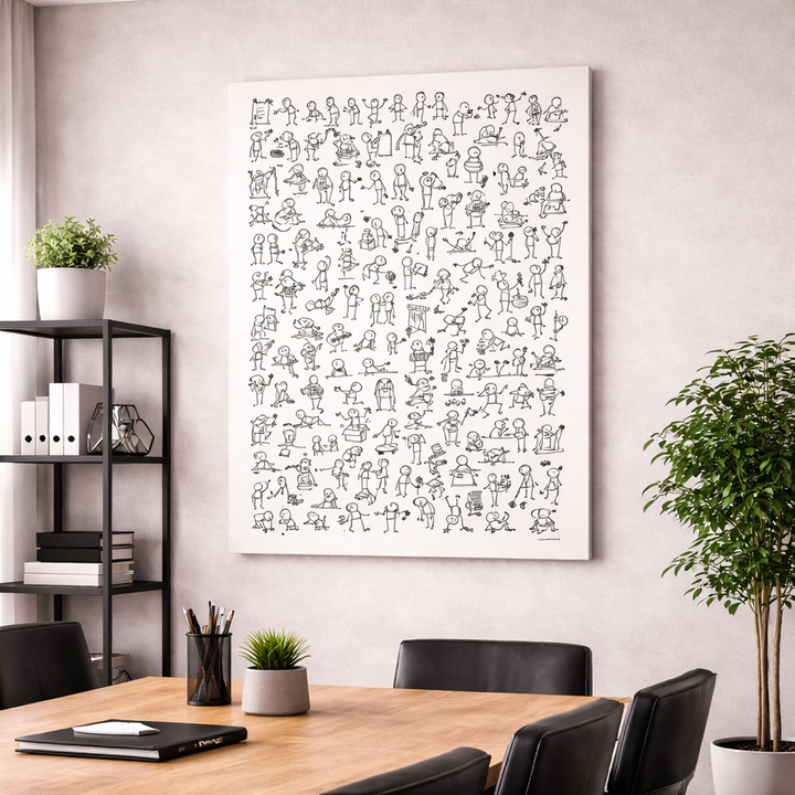 Doodle People Activity Canvas