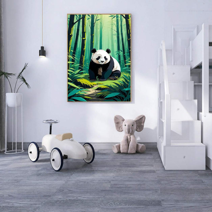 Panda Bamboo Forest Canvas