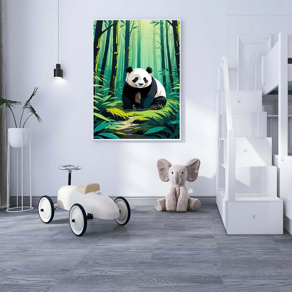Panda Bamboo Forest Canvas