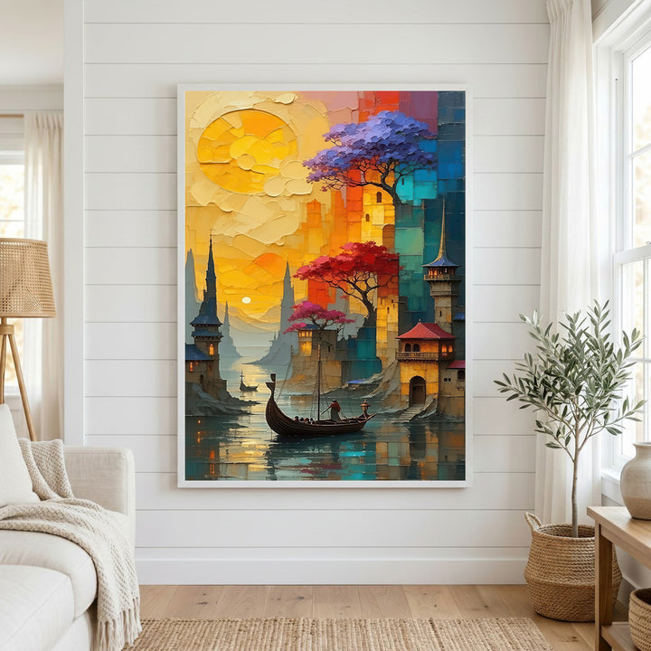 Golden City Voyage Canvas