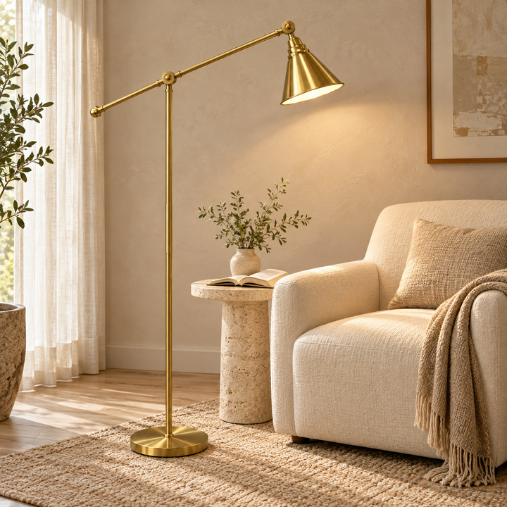 Vintage Brass Floor Lamp