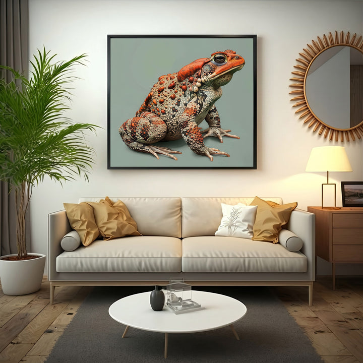 Artistic Frog Portrait Canvas