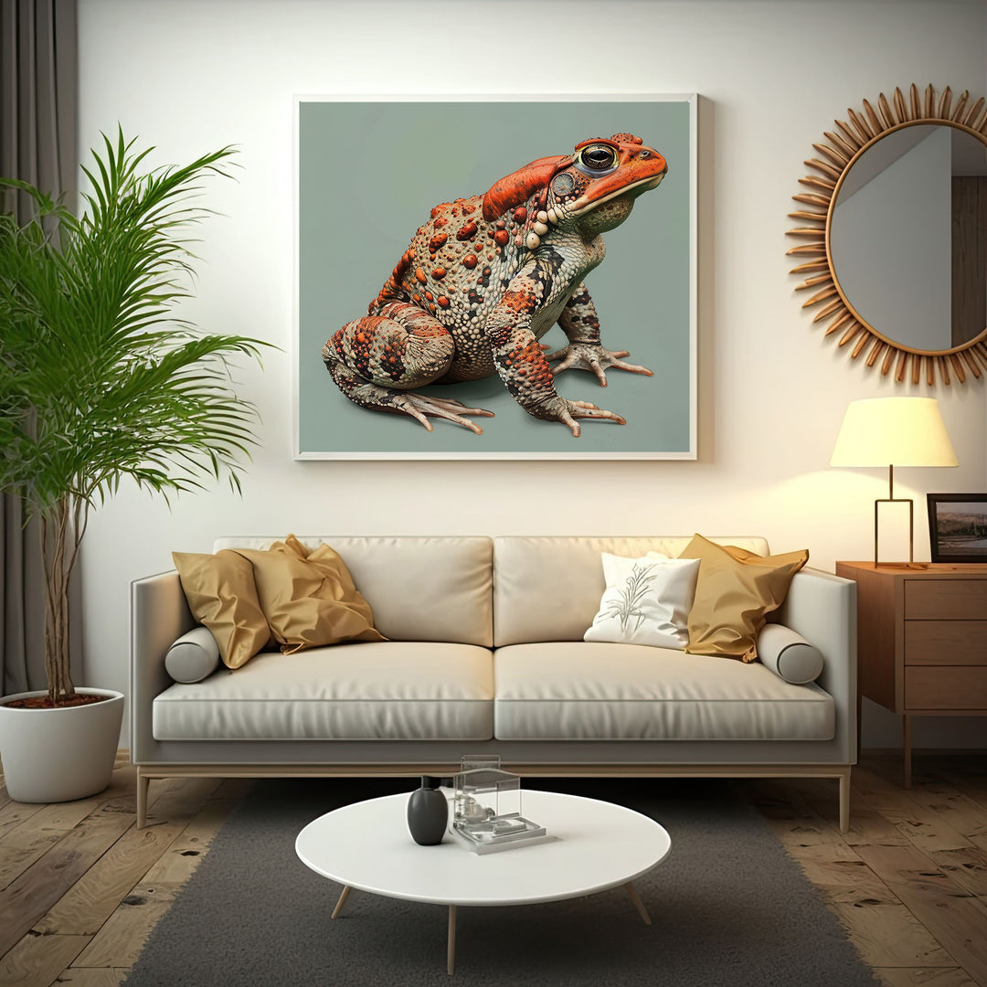 Artistic Frog Portrait Canvas