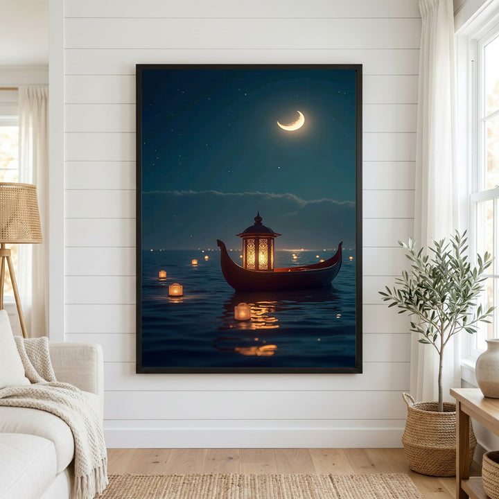 Moonlit Lantern Voyage Canvas
