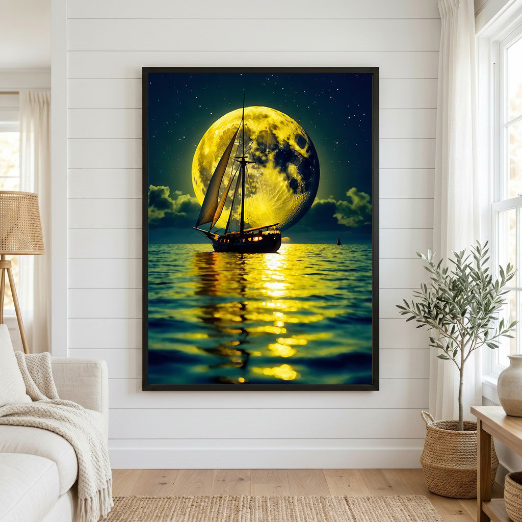 Golden Moon Sail Canvas