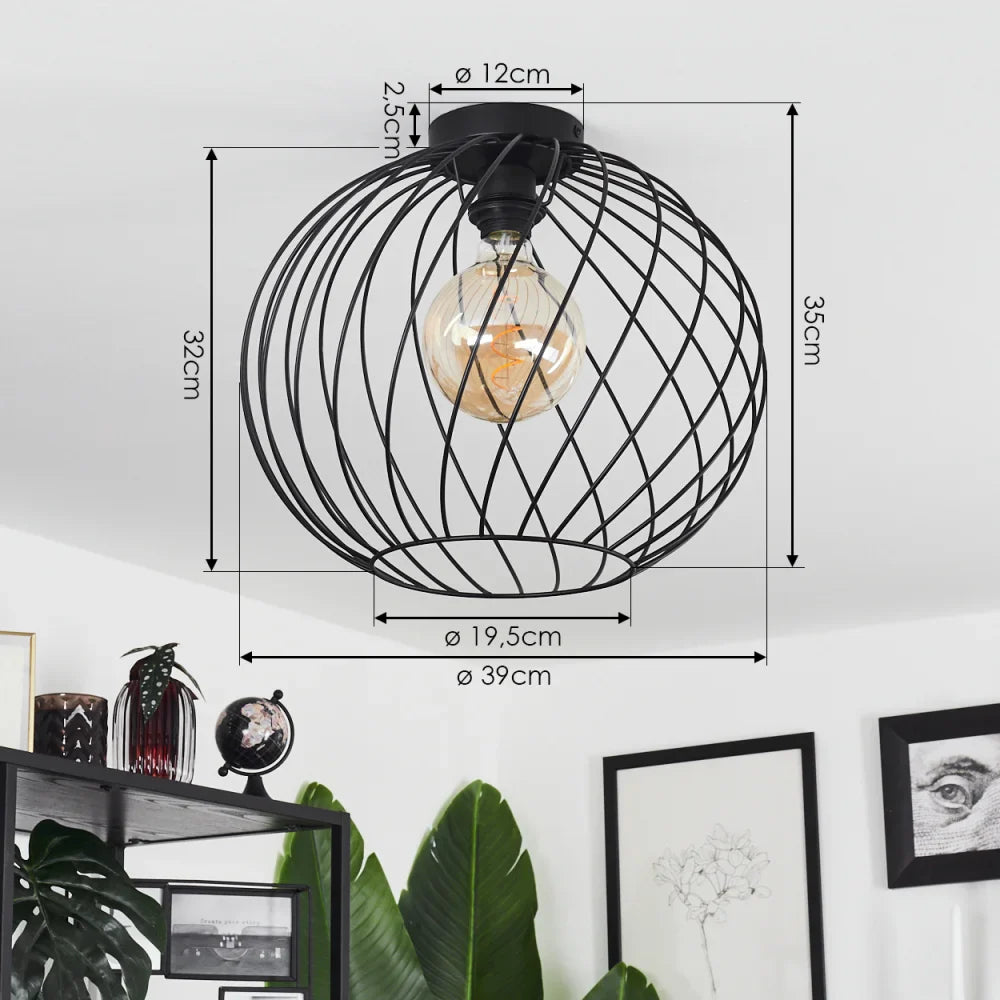 Industrial Wire Cage Ceiling Light