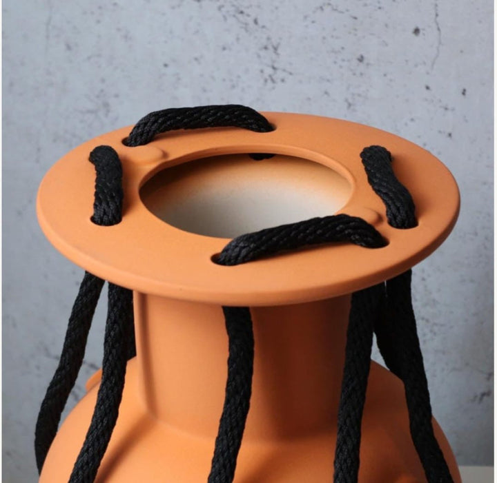 Contemporary Terracotta Rope Vase