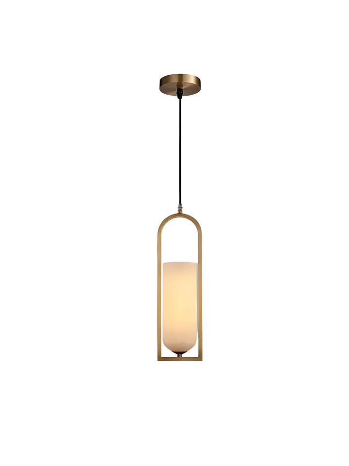 Minimal Arch Natural Spanish Alabaster Pendant Light