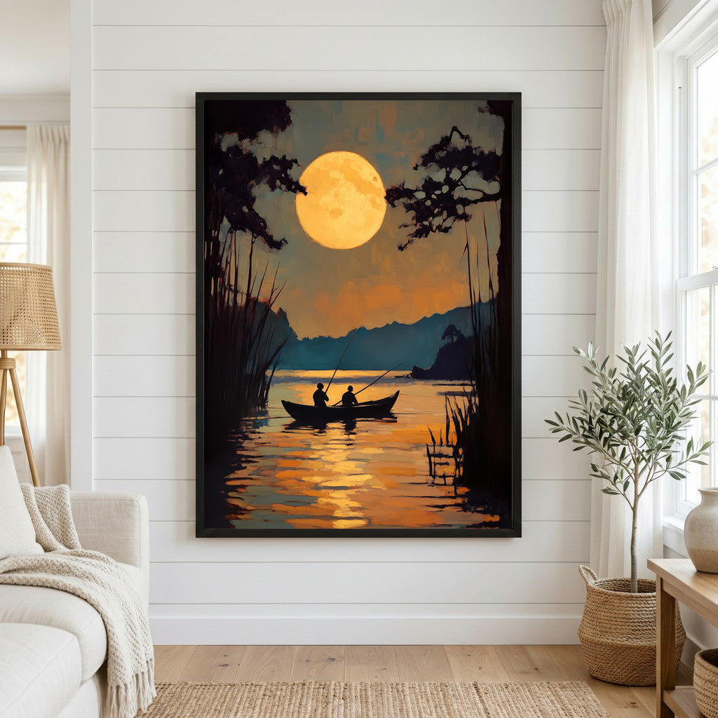 Moonlight Rowing Canvas