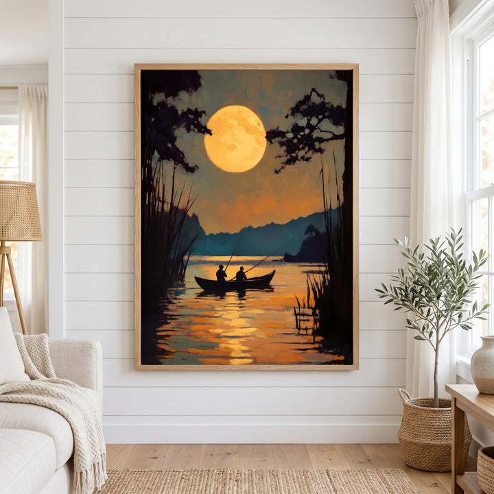 Moonlight Rowing Canvas