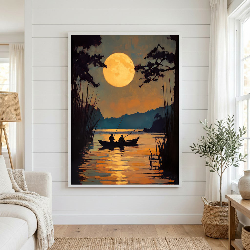 Moonlight Rowing Canvas