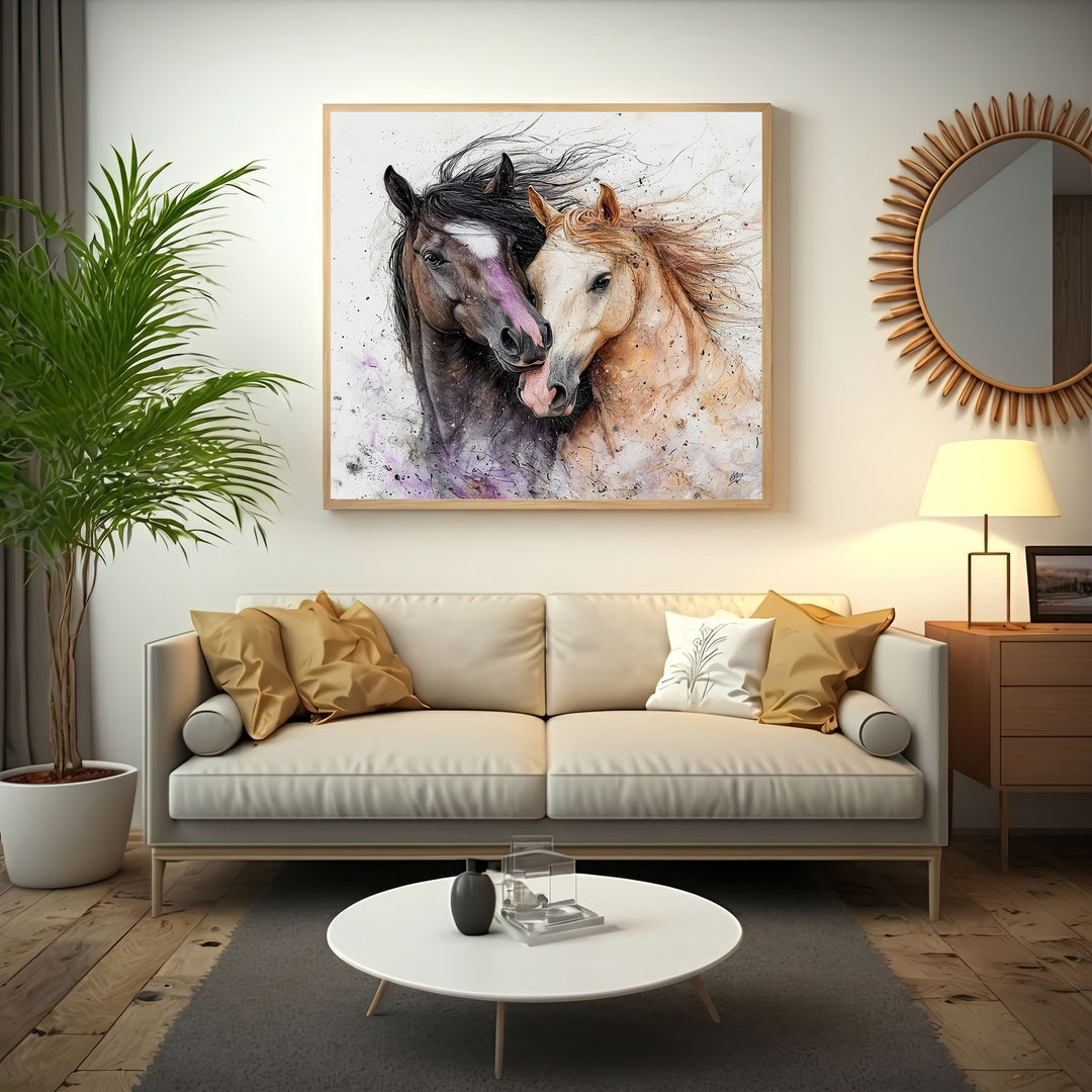Watercolor Horses Canvas - Premium Wall Art for Beautiful Decor