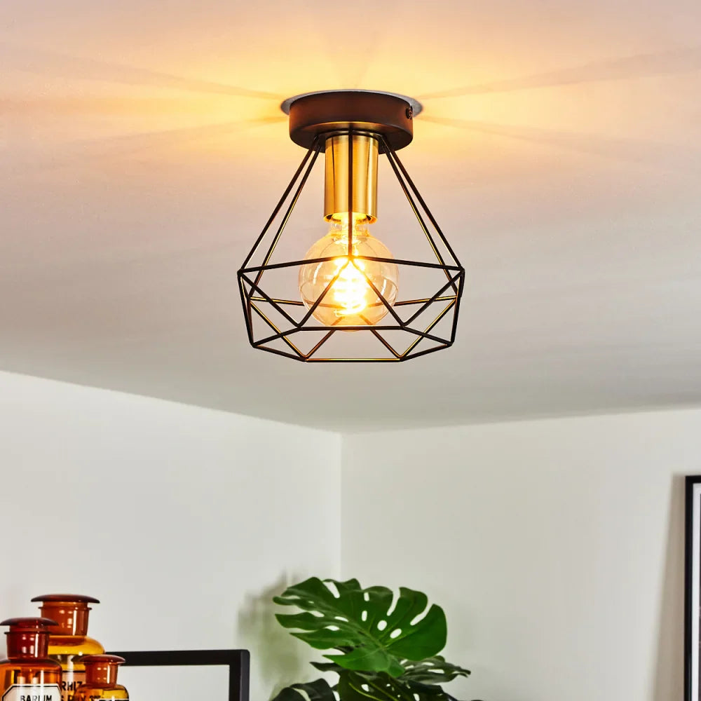 Industrial Geometric Ceiling Light