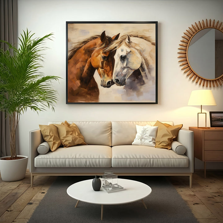 Abstract Horses Canvas