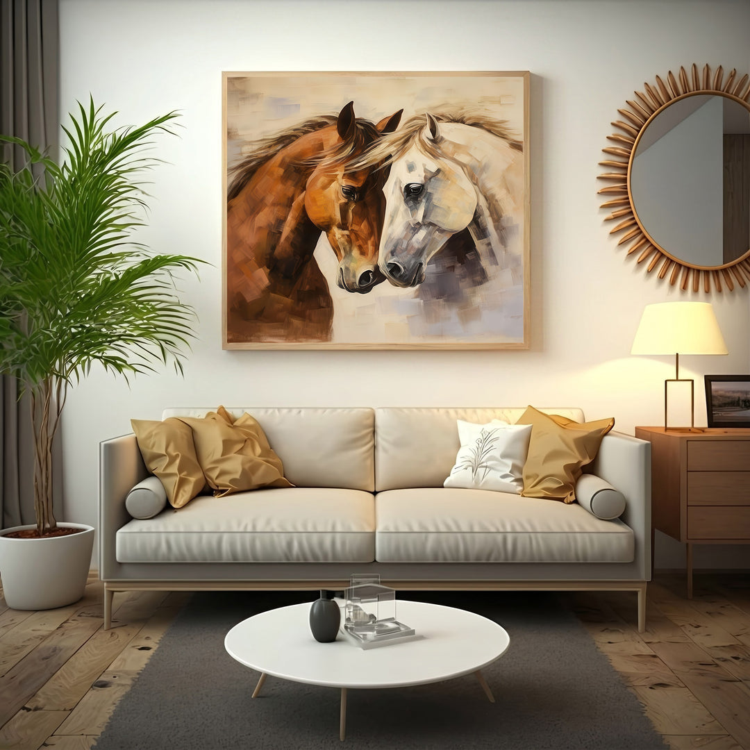 Abstract Horses Canvas - Premium Wall Art for Elegant Decor