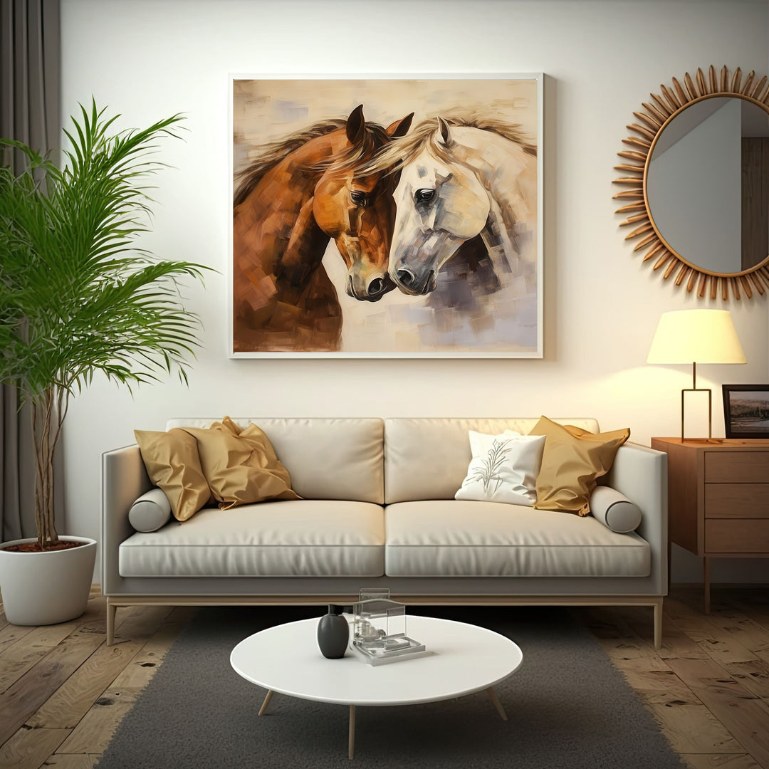 Abstract Horses Canvas