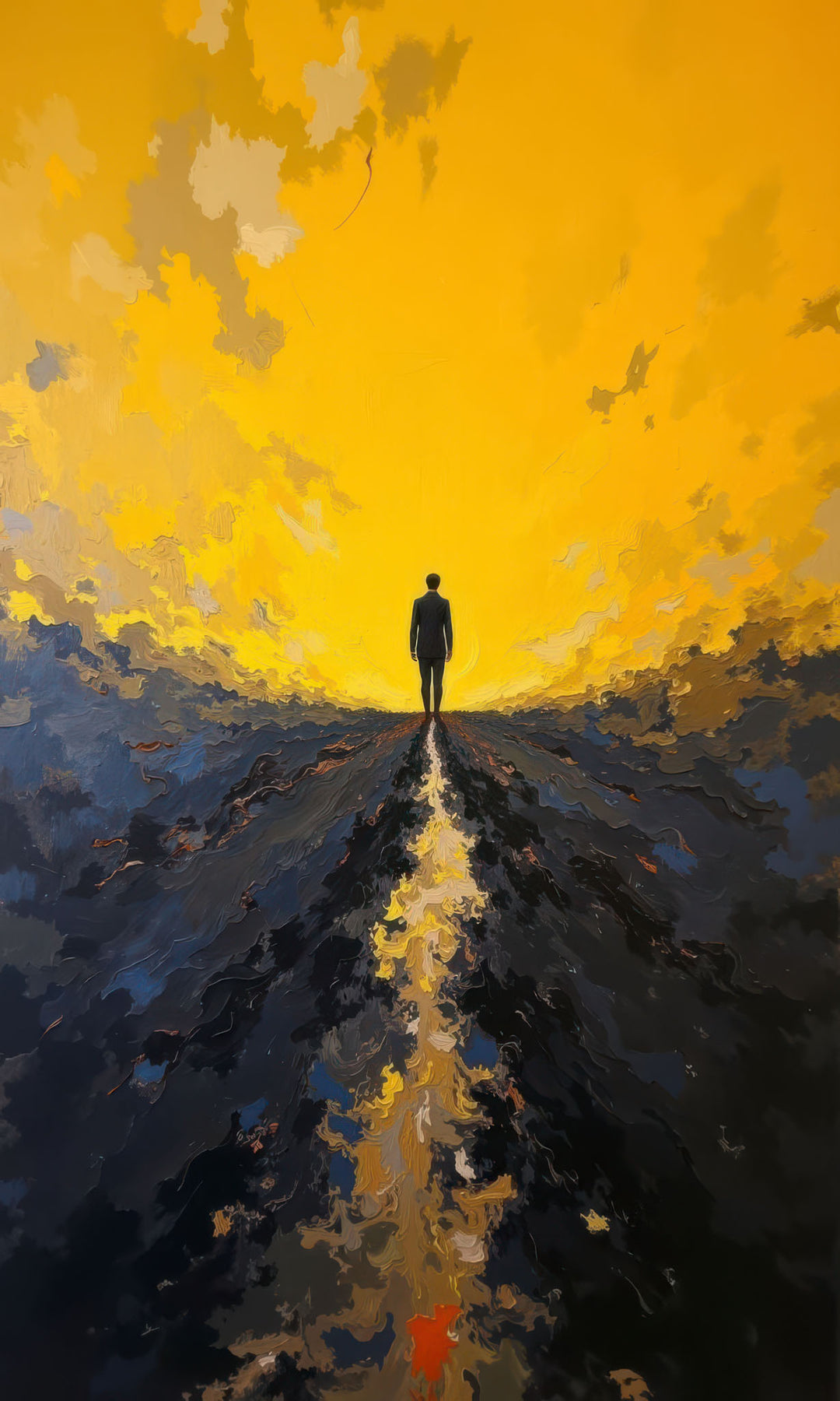 Journey to Light Canvas showing figure walking into glowing sky on premium canvas with MDF frame
