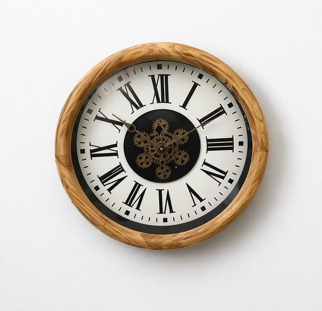 Minimal Wooden Wall Clock