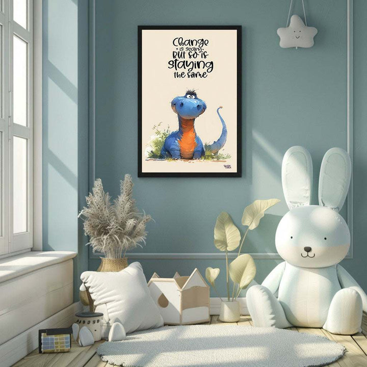 Motivational Dinosaur Quote Canvas Wall Art