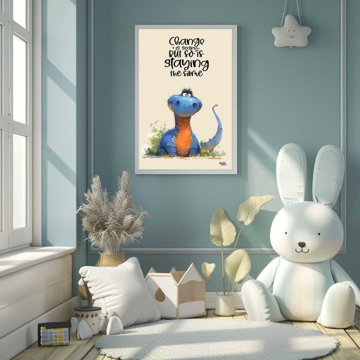 Motivational Dinosaur Quote Canvas Wall Art