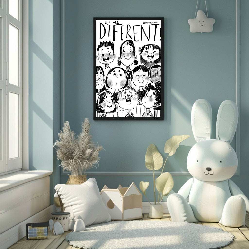 We Are Different Kids Canvas Wall Art