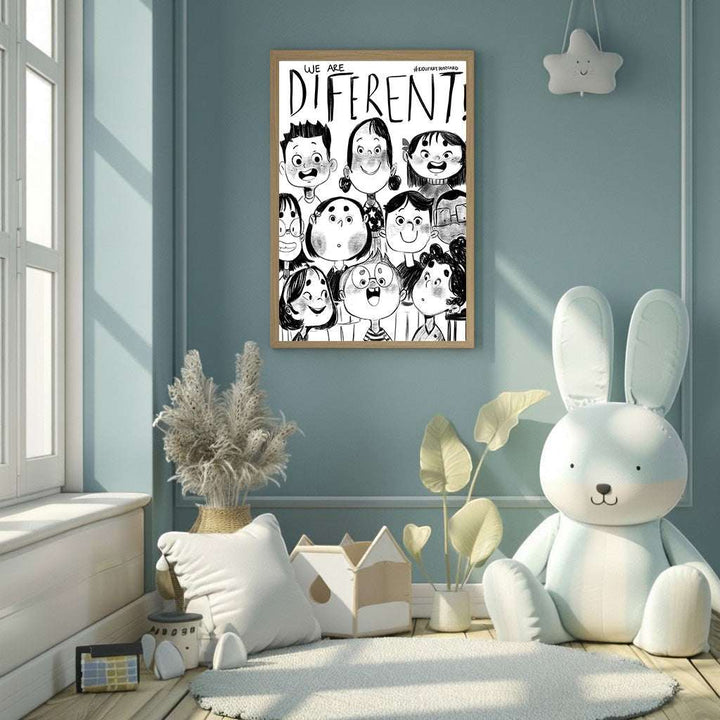We Are Different Kids Canvas Wall Art