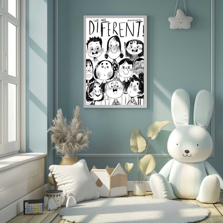 We Are Different Kids Canvas Wall Art