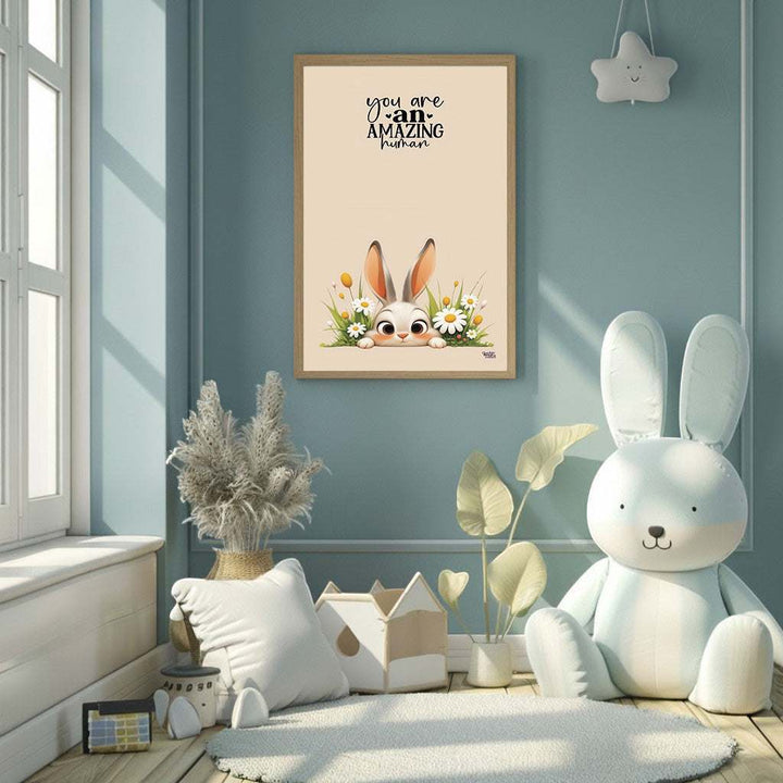 You Are an Amazing Human Bunny Canvas