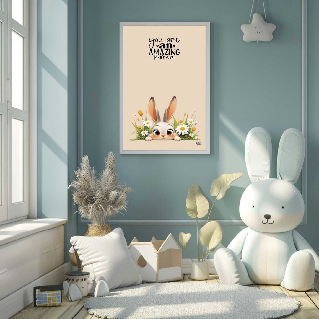 You Are an Amazing Human Bunny Canvas