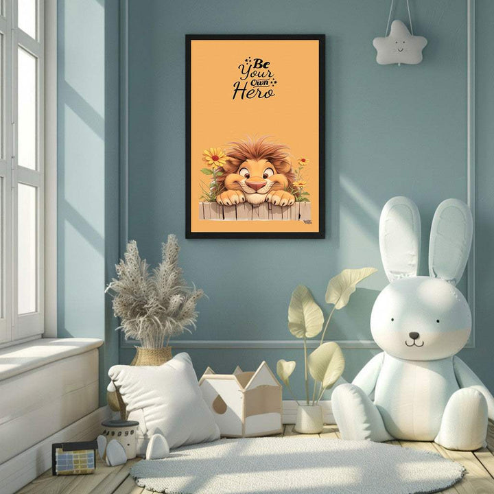 Be Your Own Hero Lion Canvas