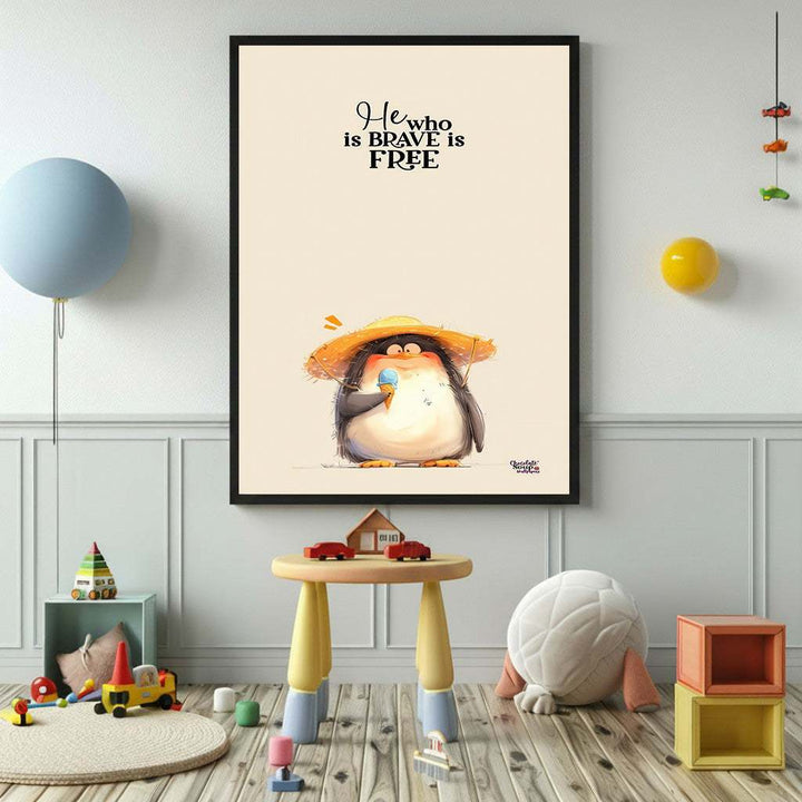 He Who Is Brave Is Free Canvas Art