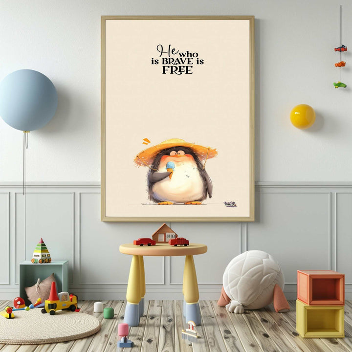 He Who Is Brave Is Free Canvas Art