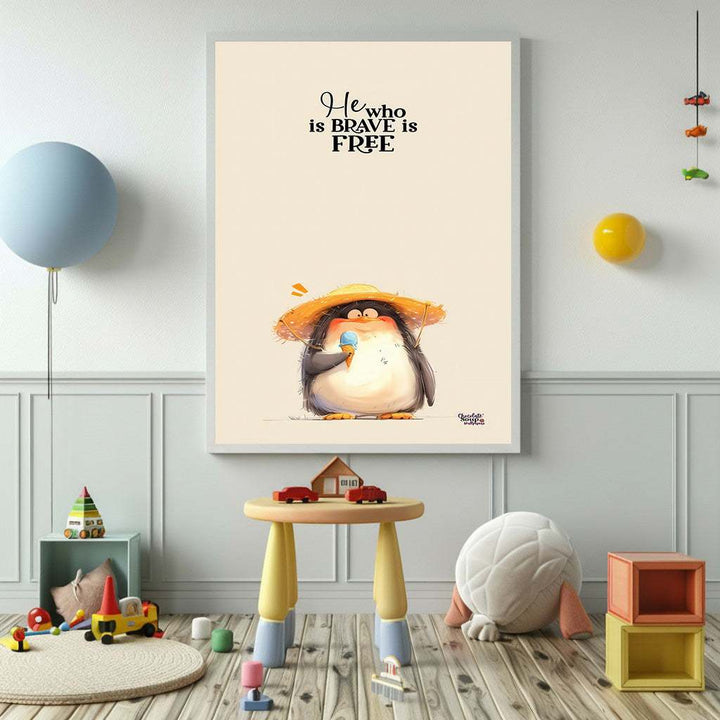 He Who Is Brave Is Free Canvas Art