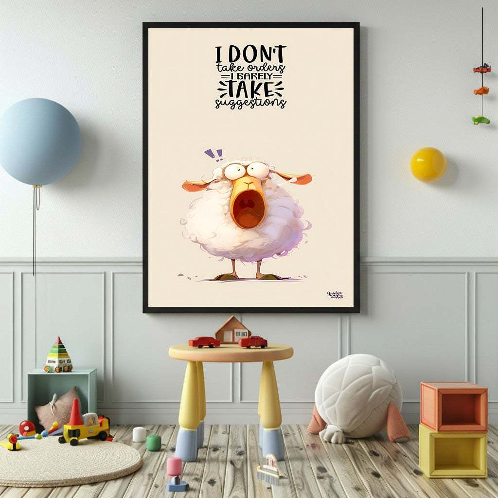 I Don't Take Orders Sheep Canvas