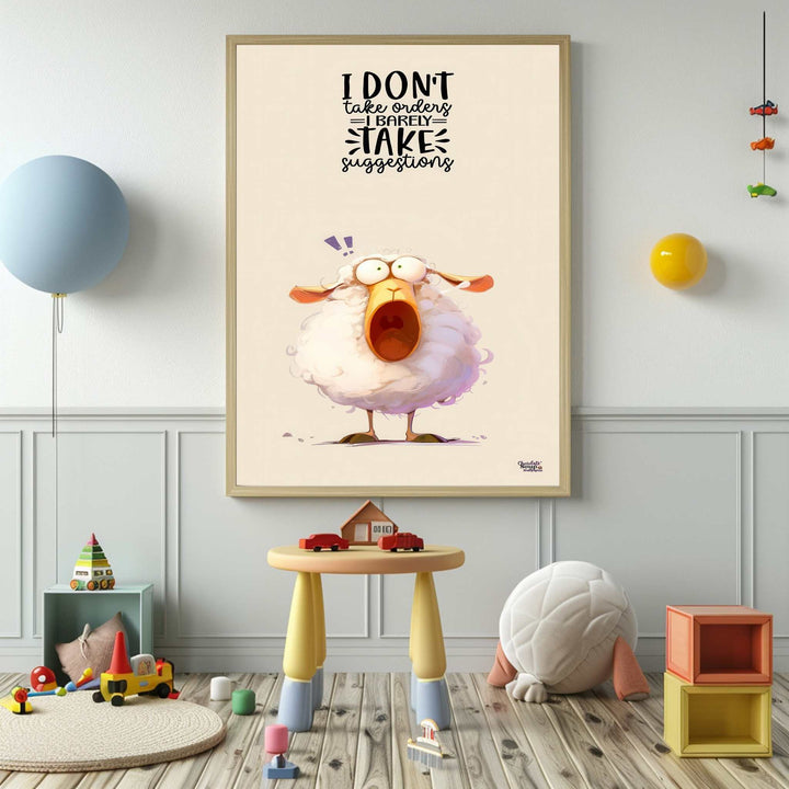 I Don't Take Orders Sheep Canvas