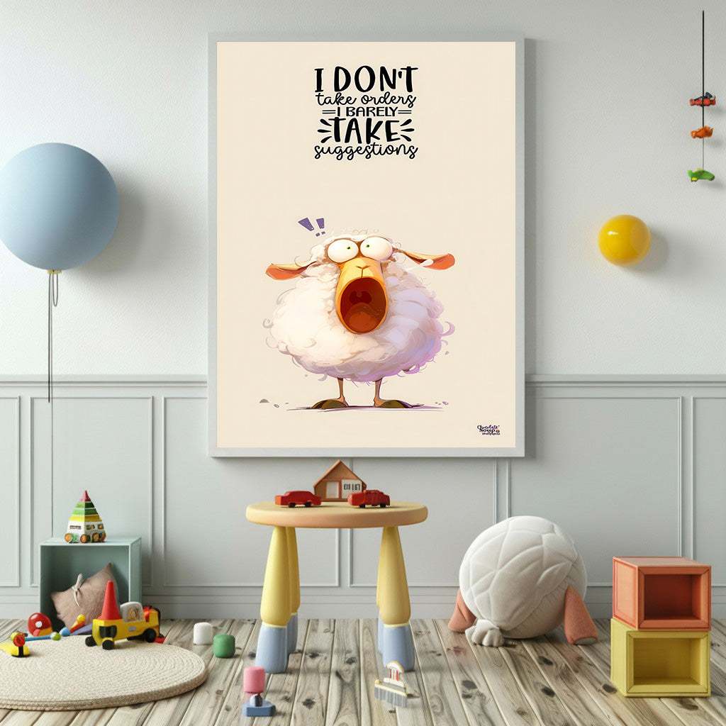 I Don't Take Orders Sheep Canvas