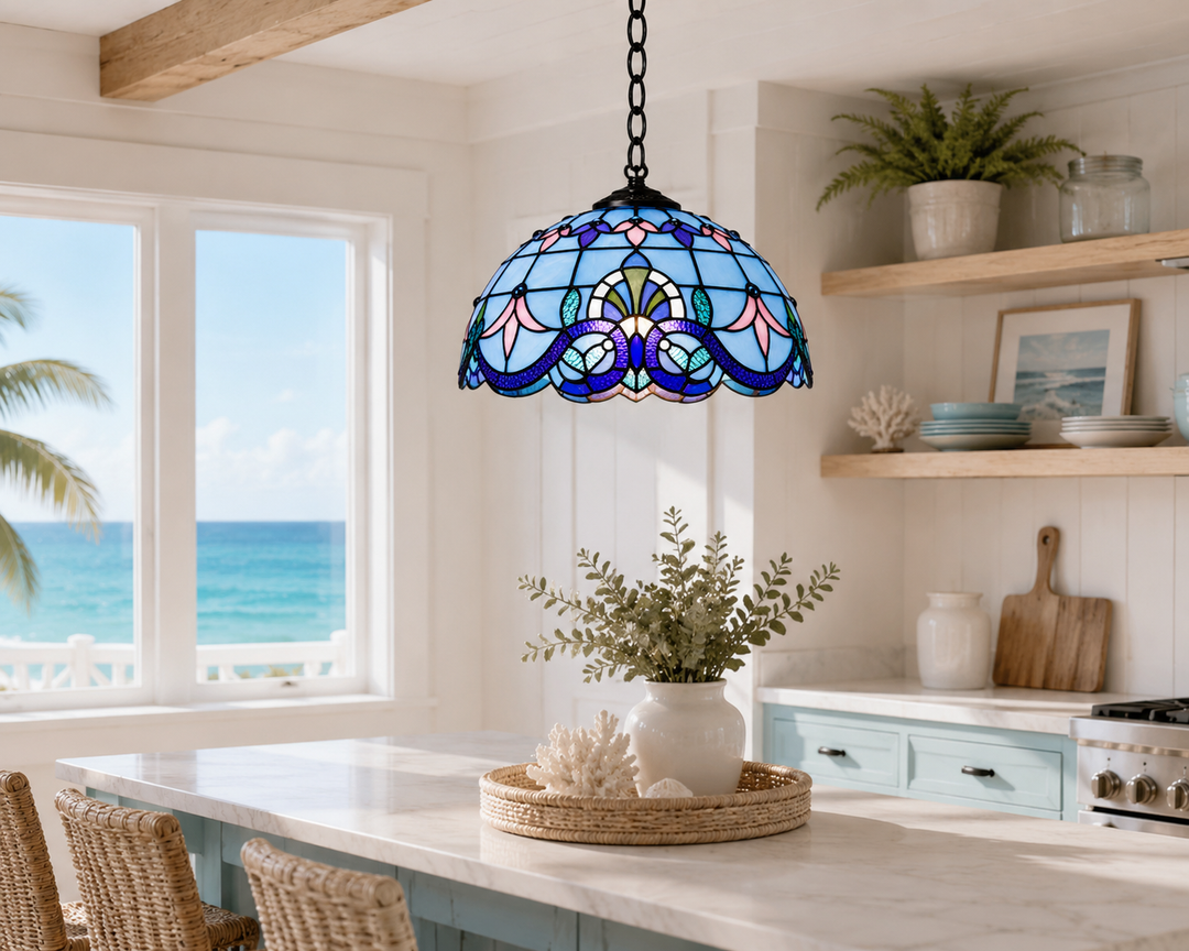 Tiffany Blue Dome Pendant