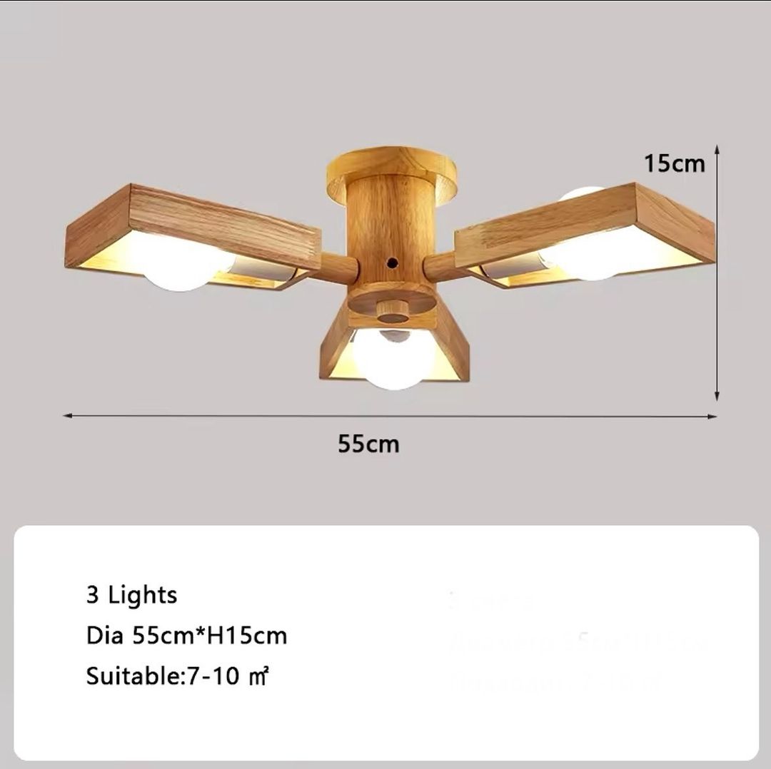 Scandinavian Wooden Ceiling Light