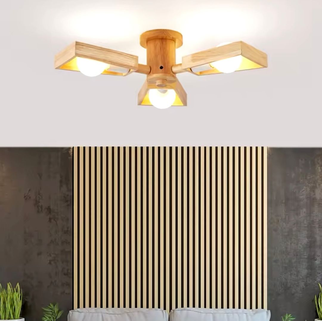 Scandinavian Wooden Ceiling Light