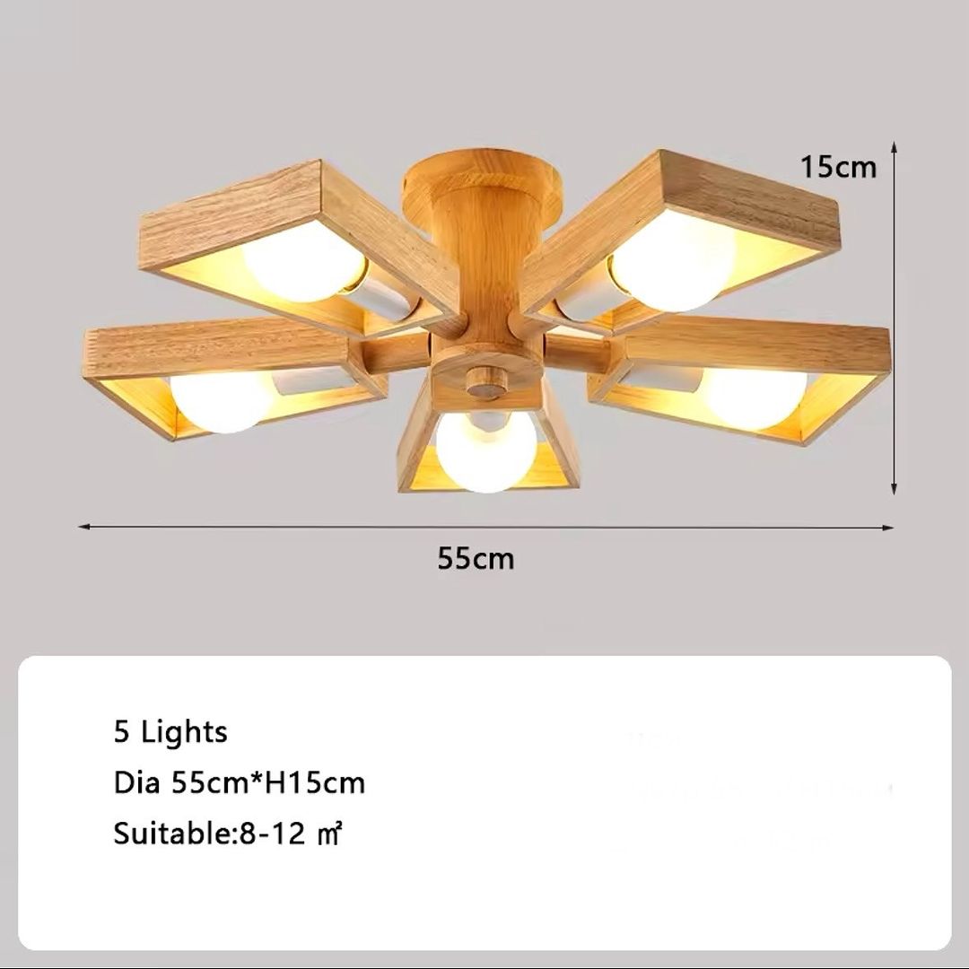 Scandinavian Wooden Ceiling Light