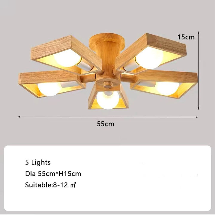 Scandinavian Wooden Ceiling Light