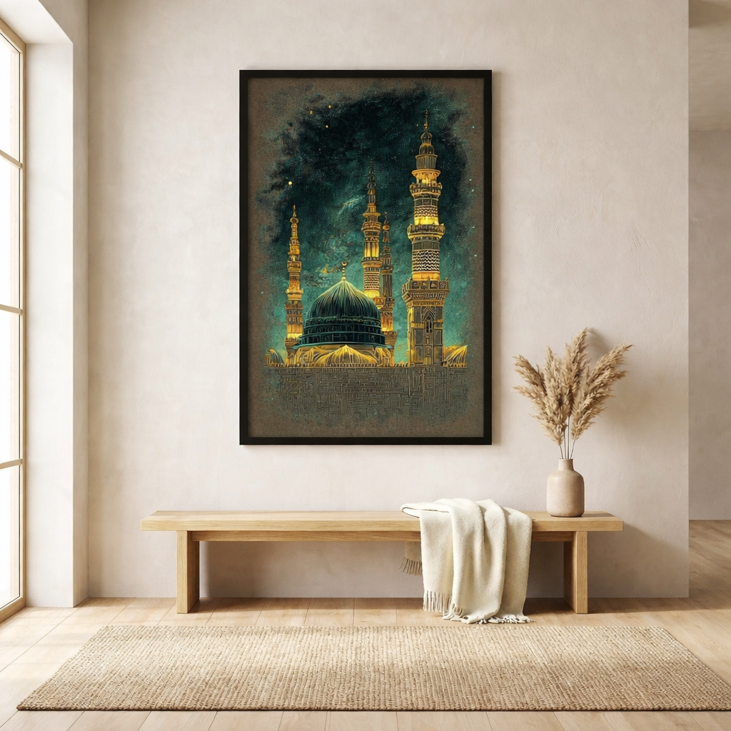 Prophet's Mosque Spiritual Canvas Art