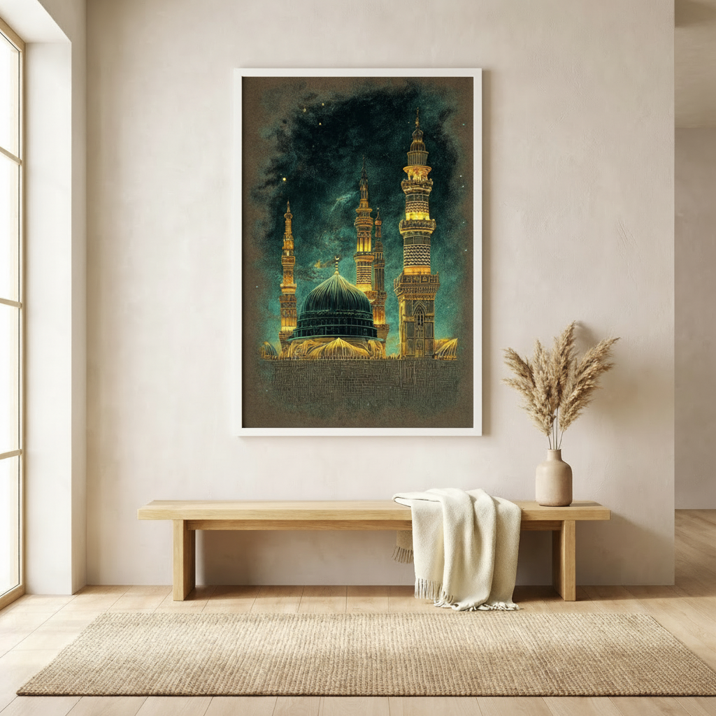 Prophet's Mosque Spiritual Canvas Art