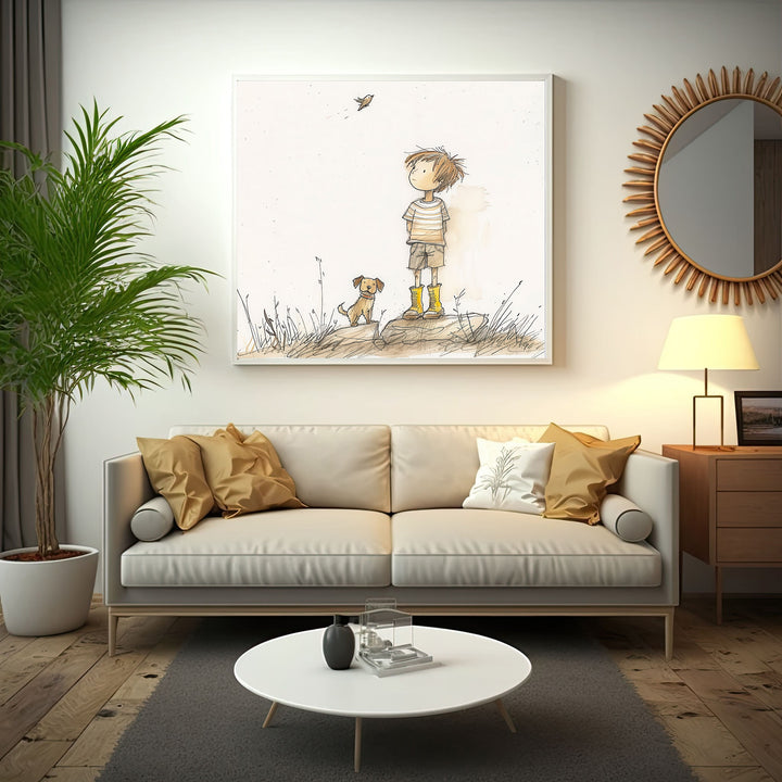 Child & Puppy Adventure Canvas