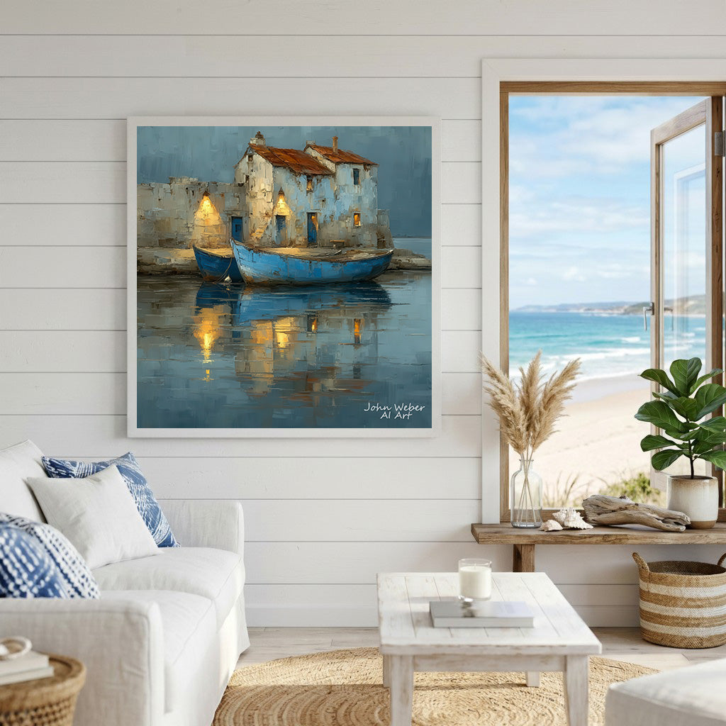 Coastal Harbor Canvas Art