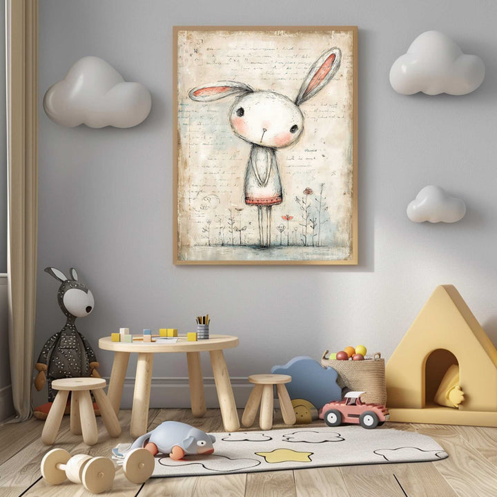 Whimsical Bunny Canvas Art