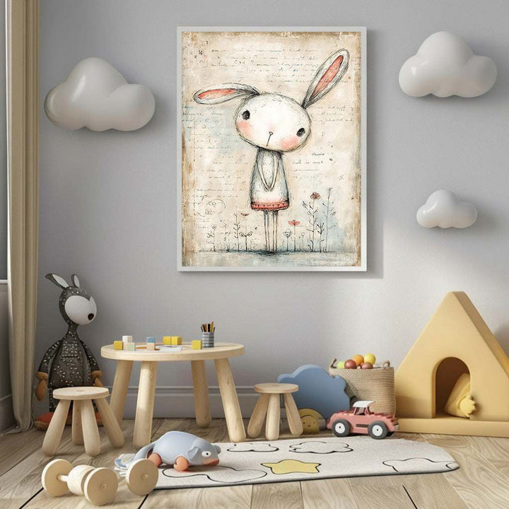 Whimsical Bunny Canvas Art